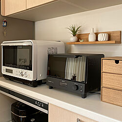トースター/オーブントースター/Panasonic/無印良品 壁に付けられる家具/キッチンのインテリア実例 - 2021-04-01 18:23:32