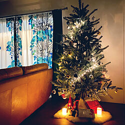 夜を楽しむインテリア/クリスマス/クリスマスツリー210㎝/IKEA/部屋全体...などのインテリア実例 - 2021-12-13 01:10:46