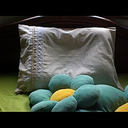 ベッド周り/ハンドメイド枕カバーのインテリア実例 - 2016-12-05 22:06:21