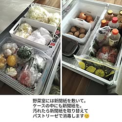 キッチン/新生活/冷蔵庫収納/野菜室収納/日々の暮らし...などのインテリア実例 - 2024-03-21 10:16:23