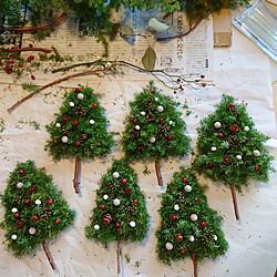 机/くつろぎ時間/手作りのツリー/壁飾り/クリスマス2022...などのインテリア実例 - 2022-12-01 21:51:30