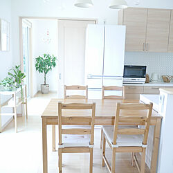 キッチン/一条工務店/IKEAのダイニングテーブル/MITSUBISHI冷蔵庫/植物のある暮らし...などのインテリア実例 - 2018-06-03 12:00:55