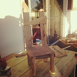 玄関/入り口/ウッドデッキ/DIY/椅子のインテリア実例 - 2013-10-21 18:22:15