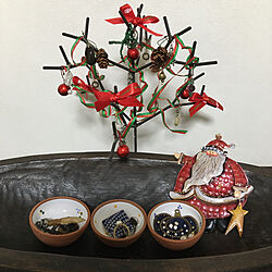 お土産のクリスマスオブジェ/クリスマスツリーもどき/アクセサリースタンド/クリスマス/棚のインテリア実例 - 2021-12-01 21:39:37
