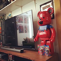 リビング/BE@RBRICK/ベアブリック1000%/ベアブリック/雑貨...などのインテリア実例 - 2016-02-01 21:38:24