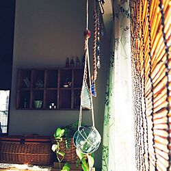 壁/天井/かご/ガラス小物/緑色が好き/アースカラー好き...などのインテリア実例 - 2016-04-20 06:50:07