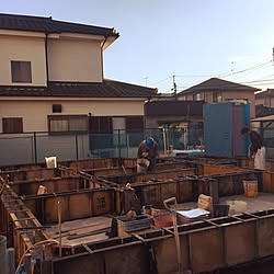 部屋全体/コンクリート/基礎工事中/マイホーム建築中/北道路のインテリア実例 - 2017-02-17 17:14:08