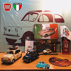 FIATミニカー/FIAT500/チンクエチェント/アメリカン雑貨/ガレージ...などのインテリア実例 - 2020-04-27 21:38:54