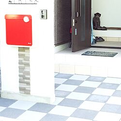玄関/入り口/赤いポスト/トイプードル♡/ニトリのインテリア実例 - 2016-11-16 23:39:06
