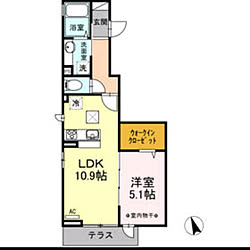 部屋全体/間取り図/D-room 賃貸/同棲/同棲 1LDK...などのインテリア実例 - 2018-06-29 21:42:45