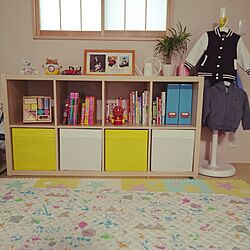 棚/IKEA/こどもと暮らす。/本棚/おもちゃ収納...などのインテリア実例 - 2016-02-25 17:40:57
