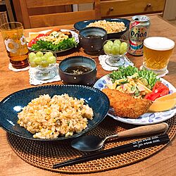 机/オリオンビール/セリアのガラス器/美濃焼き/昭和レトロ 食器...などのインテリア実例 - 2017-01-21 19:57:32