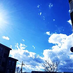 壁/天井/綺麗な青空/暖かい/我が家のベランダから。/西の空です...などのインテリア実例 - 2016-12-23 11:32:44