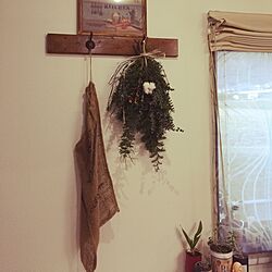 壁/天井/クリスマスツリー/ドライフラワーのインテリア実例 - 2016-12-07 16:44:48