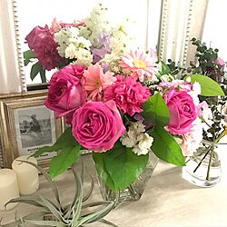 リビング/ありがとう/ピンク/花のある暮らし/花は幸せ...などのインテリア実例 - 2017-03-21 18:37:13