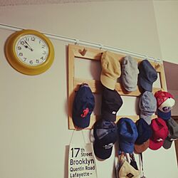 リビング/時計/niko and…/壁を楽しむ/帽子と時計のインテリア実例 - 2017-05-15 21:56:06