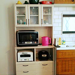 キッチン/炊飯器　塗装/DIY/カフェ風キッチン/アラジントースター...などのインテリア実例 - 2017-01-30 21:03:32