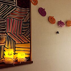 壁/天井/ハロウィン 折り紙/ハロウィン/LEDキャンドルのインテリア実例 - 2016-10-28 23:48:19