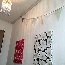 バス/トイレ/旦那の実家セルフリフォーム/DIY/マリメッコファブリックパネル/漆喰壁DIY...などのインテリア実例 - 2016-07-15 21:42:33