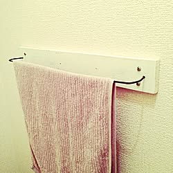 バス/トイレ/トイレの壁/タオル/タオル掛け/DIY...などのインテリア実例 - 2013-06-13 16:56:05