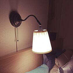 ベッド周り/シャビーシック/IKEA/ウォールランプ/照明...などのインテリア実例 - 2016-06-17 00:37:11