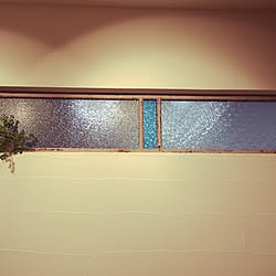 リビング/漆喰壁/ステンドグラス/観葉植物のインテリア実例 - 2015-07-05 22:16:49