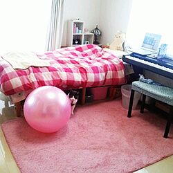 ベッド周り/ボロアパート/一人暮らし/３０年もの電子ピアノのインテリア実例 - 2014-05-31 21:42:45