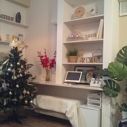 リビング/クリスマスツリー☆/ツリー150/ハワイアン/白い家具のインテリア実例 - 2015-11-11 19:31:30
