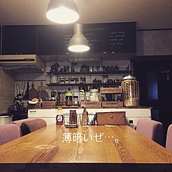 キッチン/塩系インテリアの会/中古住宅/壁紙屋本舗/黒板のインテリア実例 - 2016-12-20 19:36:05