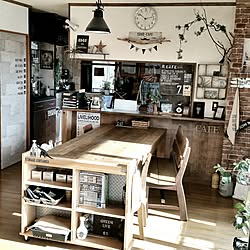 部屋全体/ダイニング/RC山口♡/マンション暮らし/EDGE-CAFE...などのインテリア実例 - 2017-01-12 06:34:15