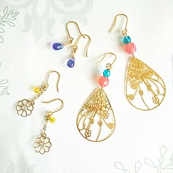 ベッド周り/ハンドメイド 春/持続可能なハンドメイド/ハンドメイドピアス/ハンドメイドアクセサリー...などのインテリア実例 - 2023-04-17 17:14:55