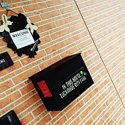 玄関/入り口/ウェルカムボード♡/玄関/ポスト/表札ゎ、チョコレートの板になってまーすのインテリア実例 - 2015-07-29 08:32:28