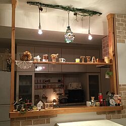 キッチン/DIY/3COINS/観葉植物/照明...などのインテリア実例 - 2017-04-28 22:36:39