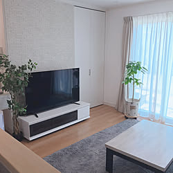 有機EL 4Kテレビ/有機ELテレビ/BRAVIA/ニトリのテレビボード/モノトーンインテリア...などのインテリア実例 - 2021-04-22 17:43:56