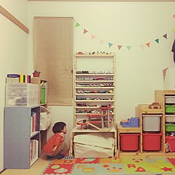 部屋全体/ガーランド/IKEA トロファスト/トロファスト/トミカ棚DIY...などのインテリア実例 - 2016-07-10 07:40:57