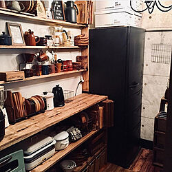 食器棚DIY/ラブリコ1✕4/ラブリコ/ブルックリン/100均...などのインテリア実例 - 2019-03-05 13:41:01