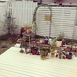 玄関/入り口/ウッドデッキ/DIY/植物/庭...などのインテリア実例 - 2013-10-01 21:54:18