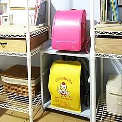 子供部屋/山善収納部/スチールラック/ダイソー/DIY...などのインテリア実例 - 2017-06-20 18:35:57