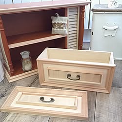 部屋全体/モールディング♡/500円の棚♡リメイク/お安い棚をリメイク中です♡/リメイクネタでm(_ _)m。...などのインテリア実例 - 2016-01-26 12:06:16