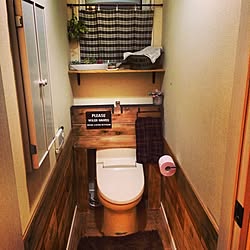 バス/トイレ/壁紙屋本舗/DIY/トイレを何とかしたい！/ダイソー...などのインテリア実例 - 2014-03-07 18:45:25