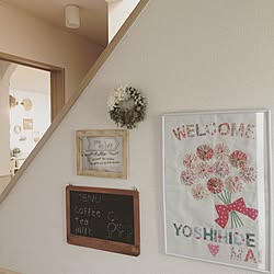 玄関/入り口/カフェ風/板壁DIY/建売住宅/ブログ更新しました♡♡...などのインテリア実例 - 2016-10-05 00:42:22