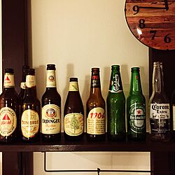 棚/バーアレンジ/beer glasses/DIY/ディアウォール...などのインテリア実例 - 2017-06-15 08:18:23