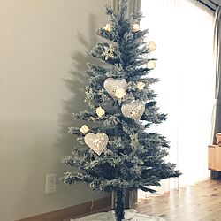 リビング/ホワイトクリスマスツリー/ホワイトクリスマス/クリスマスツリー/無垢の床...などのインテリア実例 - 2016-11-06 14:53:56
