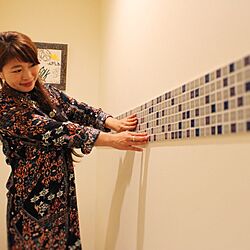 バス/トイレ/賃貸DIY/目地付きタイル/タイルDIY/キッチンタイル...などのインテリア実例 - 2016-11-17 10:46:55