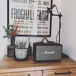 Marshall Speaker/ルスルスの観葉植物/Marshall/インダストリアルに憧れて/男前もナチュラルも好き...などのインテリア実例 - 2017-08-05 15:48:50