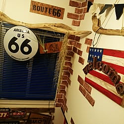 玄関/入り口/セリア/流木/ROUTE66/素敵便♡...などのインテリア実例 - 2016-09-12 22:07:54