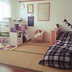 部屋全体/子供部屋/無印良品/ワインボックス/和室ですが、子供部屋になりましたのインテリア実例 - 2014-05-20 12:03:32