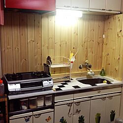 キッチン/DIY/手作り/男前/賃貸板壁のインテリア実例 - 2014-08-29 11:31:03