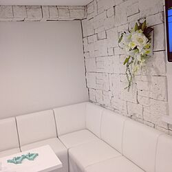 リビング/私の仕事場/真っ白な空間/真っ白なソファー/真っ白な床&壁...などのインテリア実例 - 2016-03-01 22:54:55
