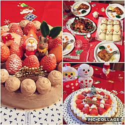 キッチン/お誕生日おめでとう♡/雪だるまのちぎりパン/丸鶏のローストチキン/クリスマス...などのインテリア実例 - 2016-12-24 23:58:42